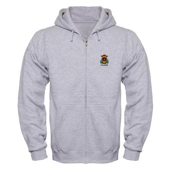 CL - A01 - 03 - Marine Corps Base Camp Lejeune with Text - Zip Hoodie